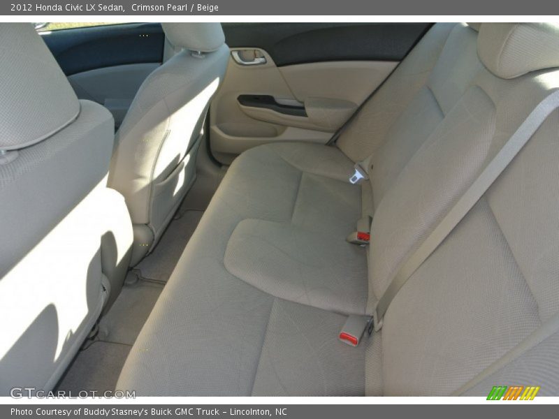 Crimson Pearl / Beige 2012 Honda Civic LX Sedan