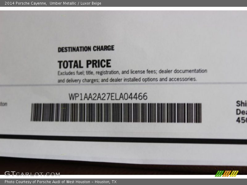 Umber Metallic / Luxor Beige 2014 Porsche Cayenne
