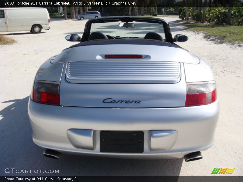 Arctic Silver Metallic / Graphite Grey 2003 Porsche 911 Carrera Cabriolet