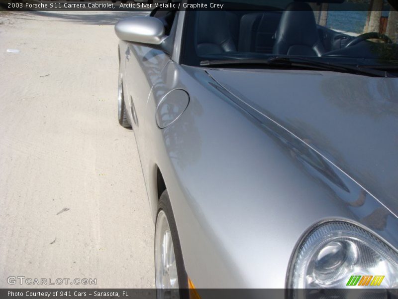 Arctic Silver Metallic / Graphite Grey 2003 Porsche 911 Carrera Cabriolet