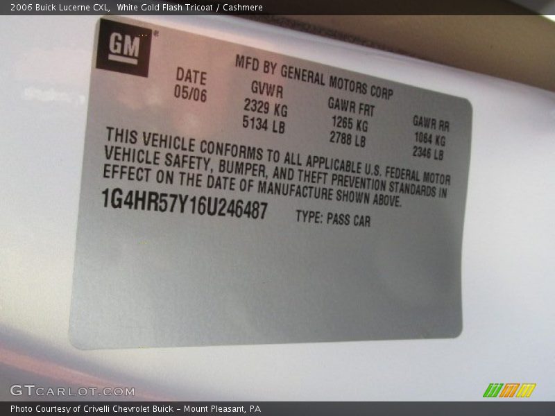 White Gold Flash Tricoat / Cashmere 2006 Buick Lucerne CXL