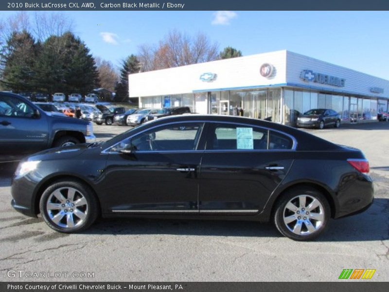 Carbon Black Metallic / Ebony 2010 Buick LaCrosse CXL AWD