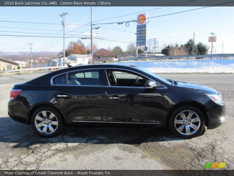 Carbon Black Metallic / Ebony 2010 Buick LaCrosse CXL AWD