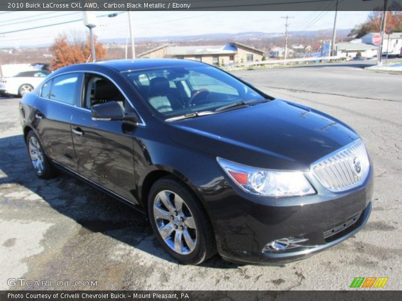 Carbon Black Metallic / Ebony 2010 Buick LaCrosse CXL AWD
