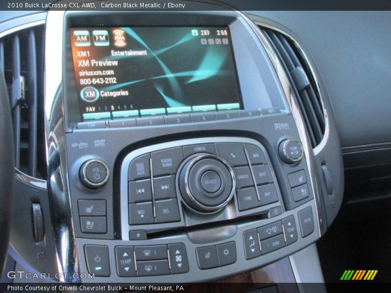 Carbon Black Metallic / Ebony 2010 Buick LaCrosse CXL AWD