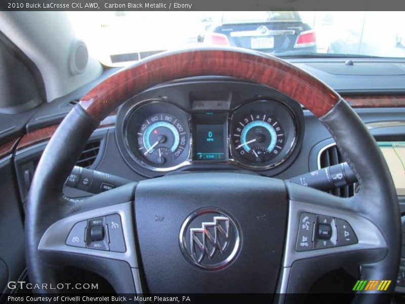 Carbon Black Metallic / Ebony 2010 Buick LaCrosse CXL AWD