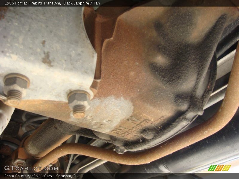 Undercarriage of 1986 Firebird Trans Am