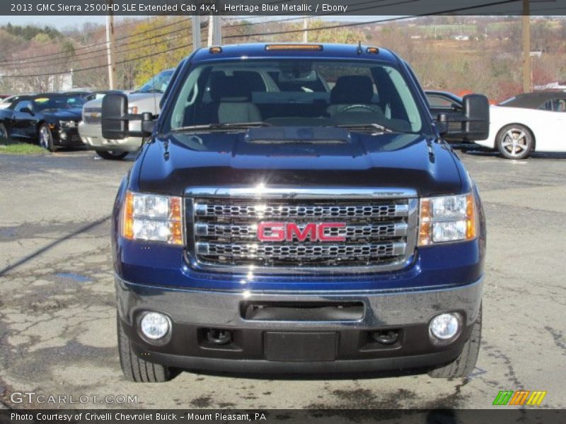 Heritage Blue Metallic / Ebony 2013 GMC Sierra 2500HD SLE Extended Cab 4x4