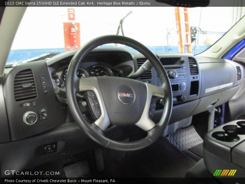 Heritage Blue Metallic / Ebony 2013 GMC Sierra 2500HD SLE Extended Cab 4x4