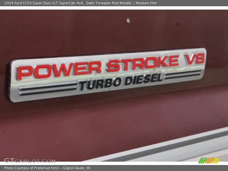 Dark Toreador Red Metallic / Medium Flint 2004 Ford F250 Super Duty XLT SuperCab 4x4
