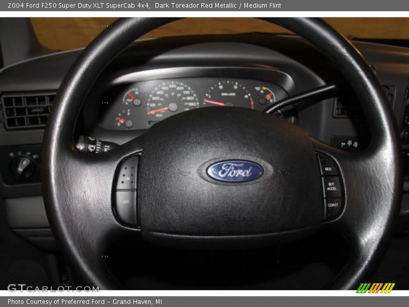 Dark Toreador Red Metallic / Medium Flint 2004 Ford F250 Super Duty XLT SuperCab 4x4
