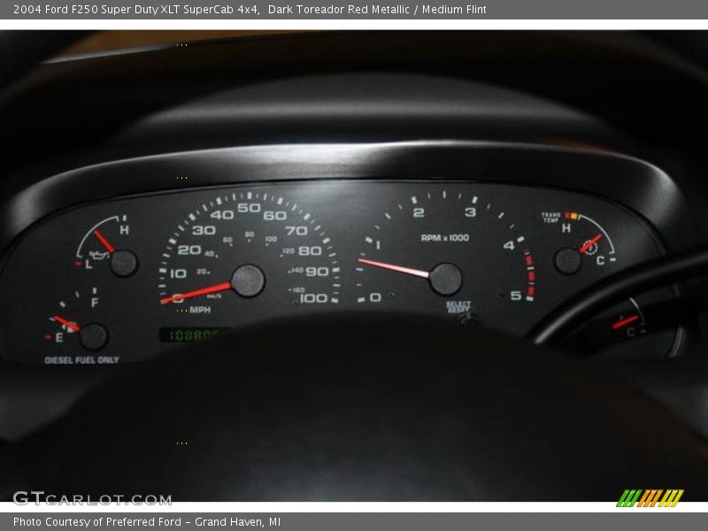 Dark Toreador Red Metallic / Medium Flint 2004 Ford F250 Super Duty XLT SuperCab 4x4