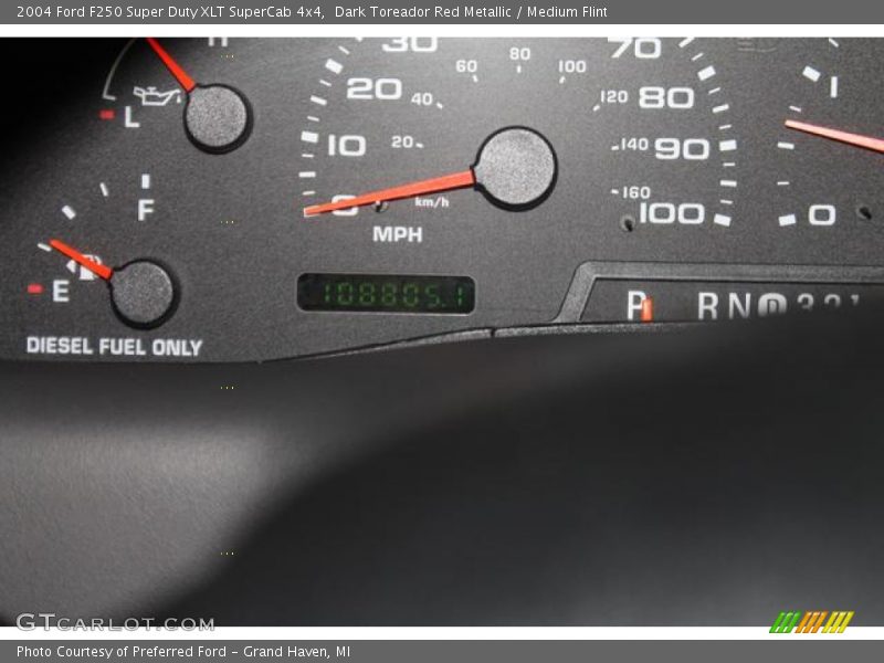 Dark Toreador Red Metallic / Medium Flint 2004 Ford F250 Super Duty XLT SuperCab 4x4