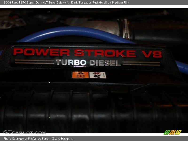 Dark Toreador Red Metallic / Medium Flint 2004 Ford F250 Super Duty XLT SuperCab 4x4