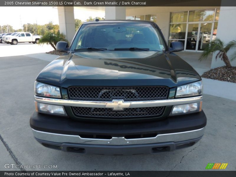Dark Green Metallic / Dark Charcoal 2005 Chevrolet Silverado 1500 LS Crew Cab