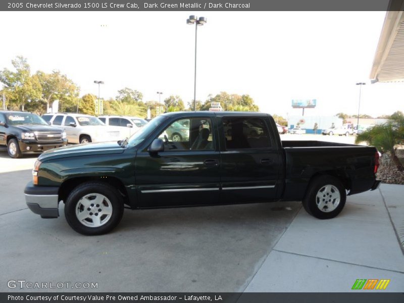 Dark Green Metallic / Dark Charcoal 2005 Chevrolet Silverado 1500 LS Crew Cab