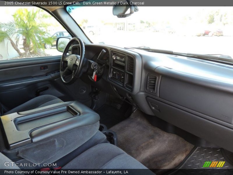 Dark Green Metallic / Dark Charcoal 2005 Chevrolet Silverado 1500 LS Crew Cab