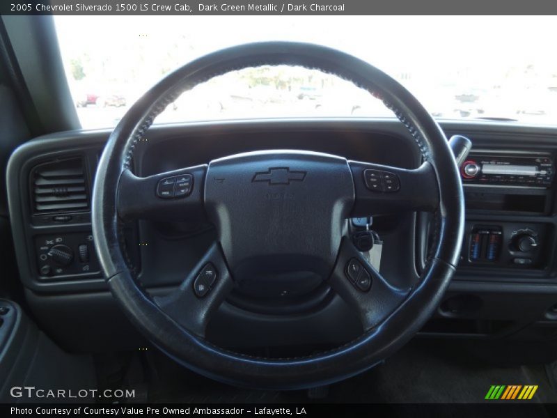 Dark Green Metallic / Dark Charcoal 2005 Chevrolet Silverado 1500 LS Crew Cab