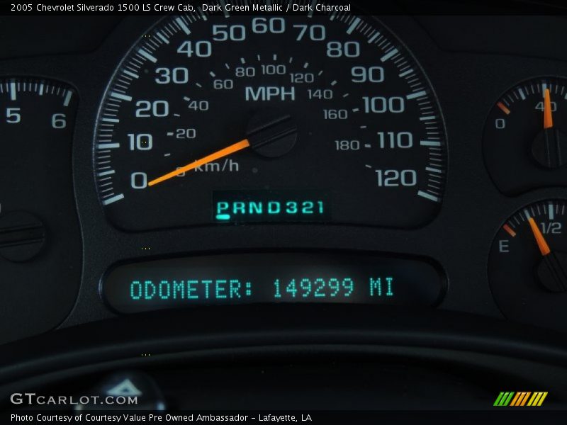 Dark Green Metallic / Dark Charcoal 2005 Chevrolet Silverado 1500 LS Crew Cab