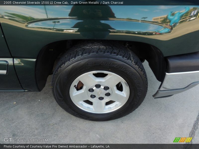 Dark Green Metallic / Dark Charcoal 2005 Chevrolet Silverado 1500 LS Crew Cab