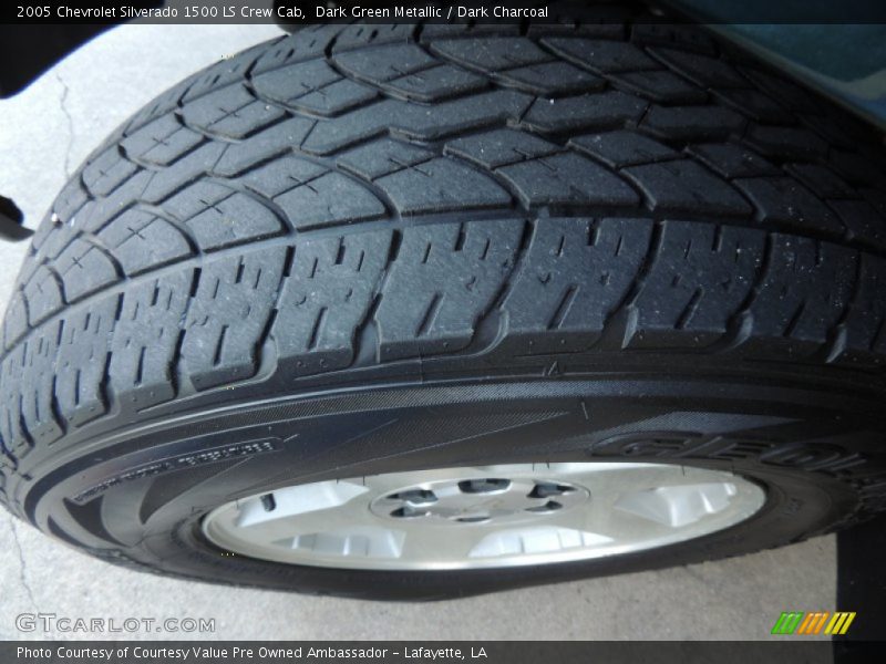 Dark Green Metallic / Dark Charcoal 2005 Chevrolet Silverado 1500 LS Crew Cab