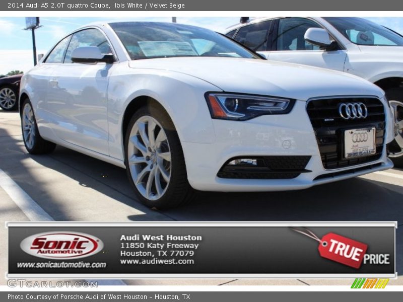 Ibis White / Velvet Beige 2014 Audi A5 2.0T quattro Coupe