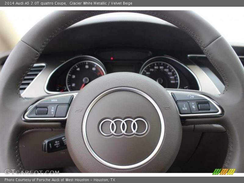 Glacier White Metallic / Velvet Beige 2014 Audi A5 2.0T quattro Coupe