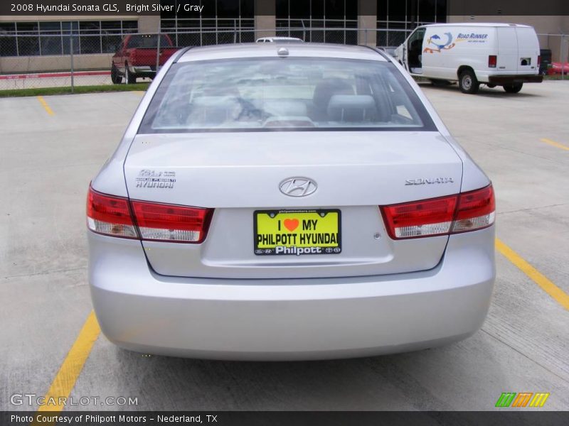 Bright Silver / Gray 2008 Hyundai Sonata GLS