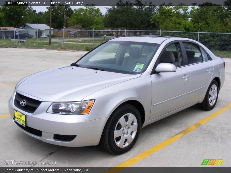 Bright Silver / Gray 2008 Hyundai Sonata GLS