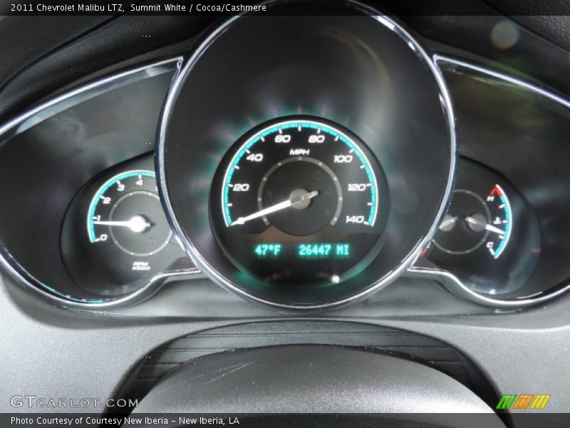 Summit White / Cocoa/Cashmere 2011 Chevrolet Malibu LTZ