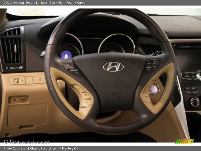 Black Plum Pearl / Camel 2011 Hyundai Sonata Limited