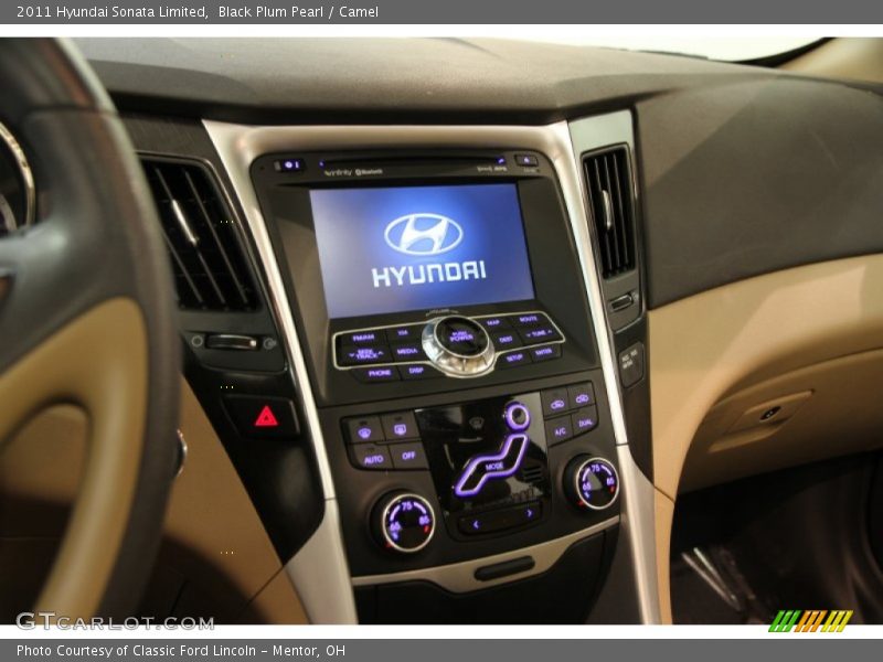 Black Plum Pearl / Camel 2011 Hyundai Sonata Limited