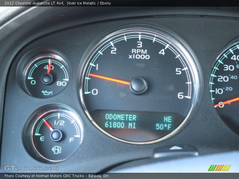 Silver Ice Metallic / Ebony 2012 Chevrolet Avalanche LT 4x4