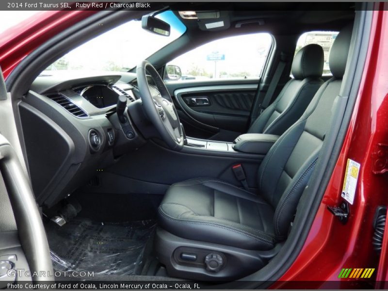 Ruby Red / Charcoal Black 2014 Ford Taurus SEL