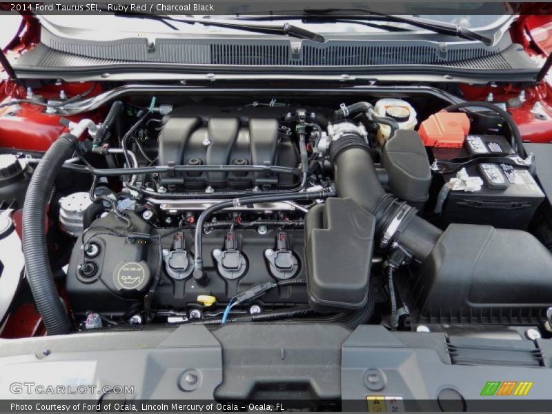 Ruby Red / Charcoal Black 2014 Ford Taurus SEL