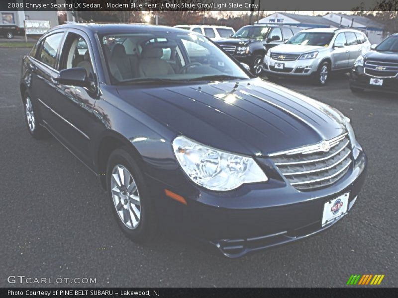 Modern Blue Pearl / Dark Slate Gray/Light Slate Gray 2008 Chrysler Sebring LX Sedan