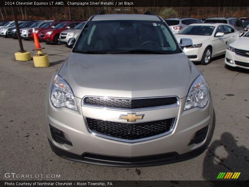 Champagne Silver Metallic / Jet Black 2014 Chevrolet Equinox LT AWD