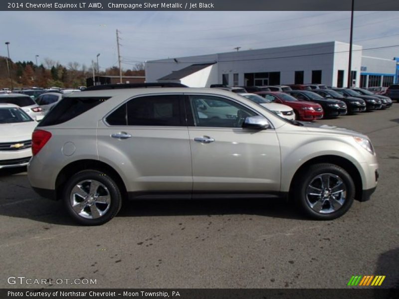 Champagne Silver Metallic / Jet Black 2014 Chevrolet Equinox LT AWD