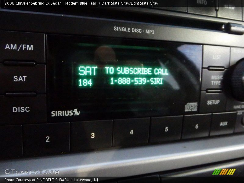 Modern Blue Pearl / Dark Slate Gray/Light Slate Gray 2008 Chrysler Sebring LX Sedan