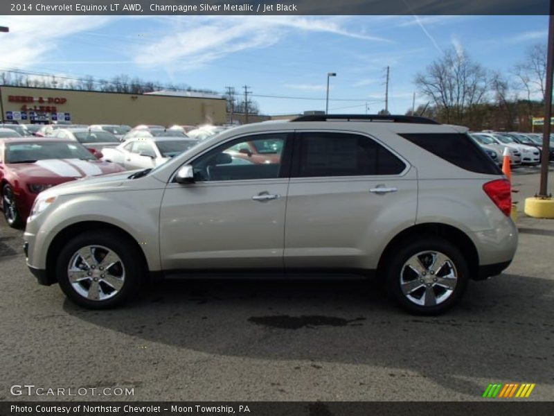 Champagne Silver Metallic / Jet Black 2014 Chevrolet Equinox LT AWD