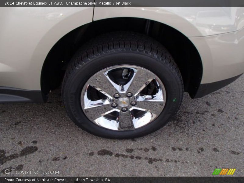 Champagne Silver Metallic / Jet Black 2014 Chevrolet Equinox LT AWD