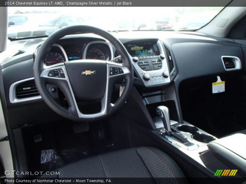 Champagne Silver Metallic / Jet Black 2014 Chevrolet Equinox LT AWD