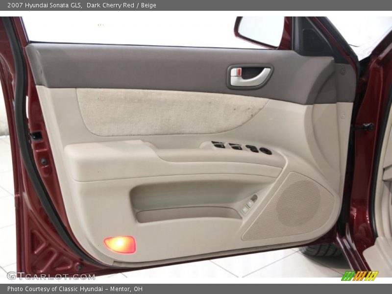 Dark Cherry Red / Beige 2007 Hyundai Sonata GLS