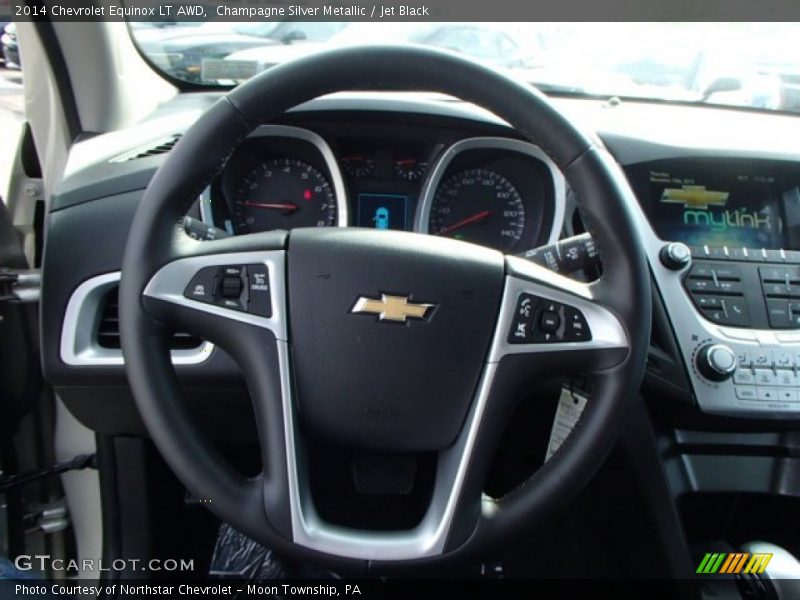 Champagne Silver Metallic / Jet Black 2014 Chevrolet Equinox LT AWD