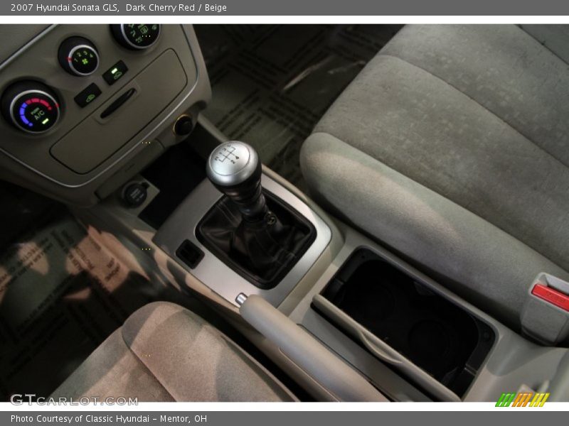 Dark Cherry Red / Beige 2007 Hyundai Sonata GLS
