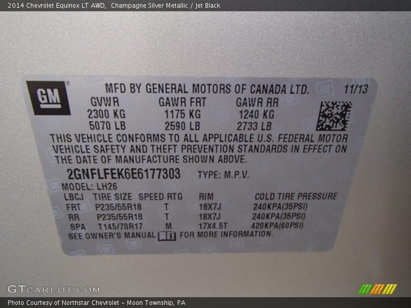 Champagne Silver Metallic / Jet Black 2014 Chevrolet Equinox LT AWD
