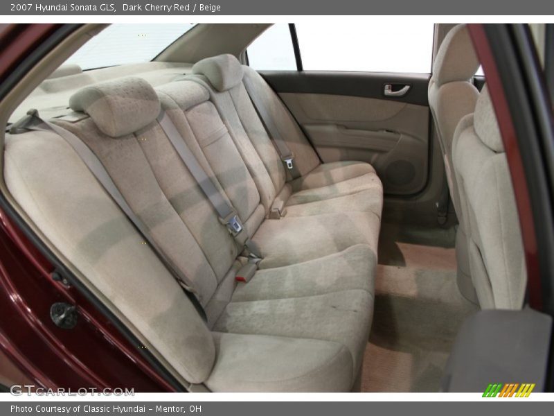 Dark Cherry Red / Beige 2007 Hyundai Sonata GLS