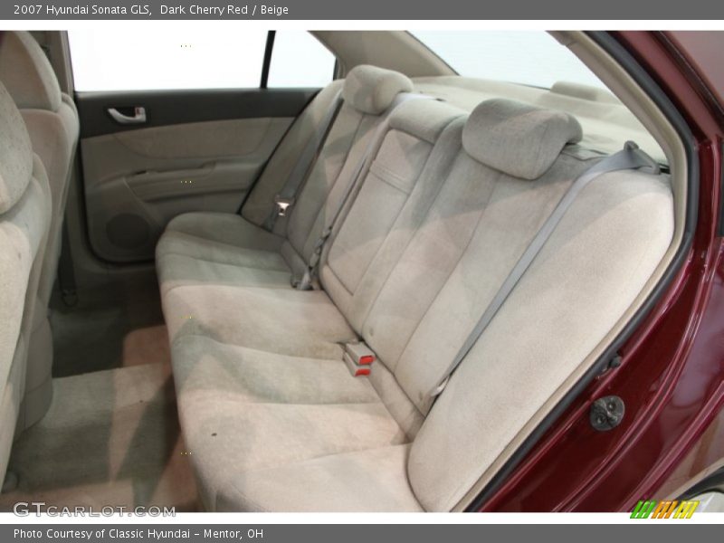 Dark Cherry Red / Beige 2007 Hyundai Sonata GLS