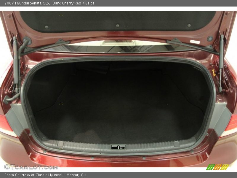 Dark Cherry Red / Beige 2007 Hyundai Sonata GLS