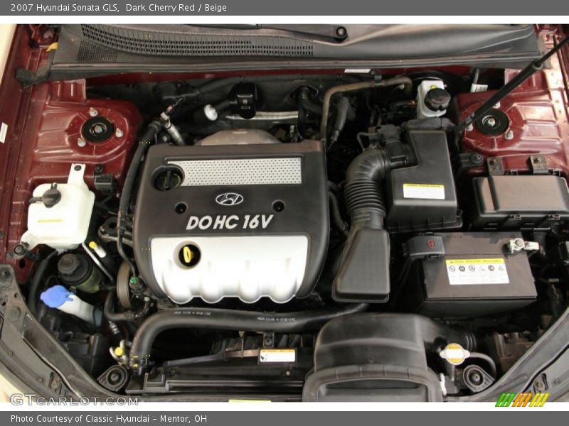 Dark Cherry Red / Beige 2007 Hyundai Sonata GLS